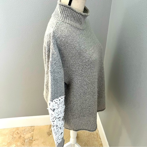 Women’s INC international concept, turtleneck sweater with lace detail - Picture 5 of 8